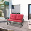 Chaise berçante d'extérieur en métal avec coussins-2107773419-2095077274