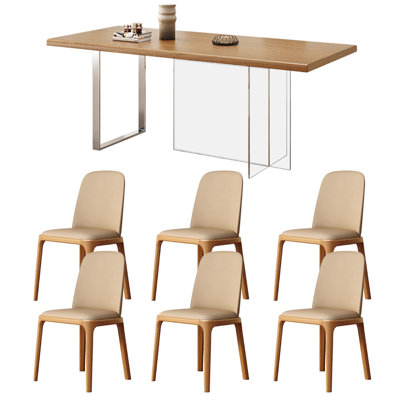 Simple Creative Advanced Sense Ash Wood Table Set