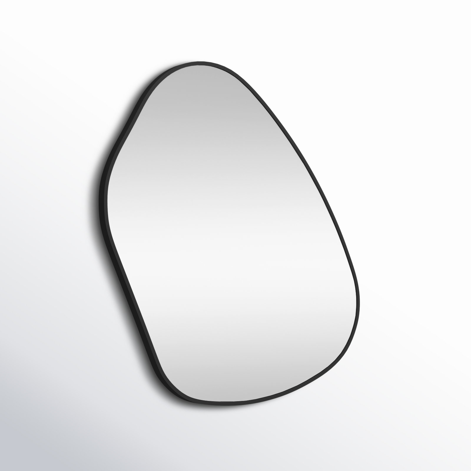 Solid Wood Asymmetrical Wall Mirror