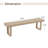 Outdoor U-shaped Leg Acacia Wood Bench