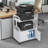 2 Tier Large Printer Stand With Cabinet Power Outlet, Printer Table With Storage Shelf, Rolling Printer Cart With Wheels For Home Office