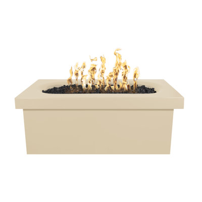 Ramona Rectangle Concrete Smokeless Fire Pit Table with Hidden Fuel Tank