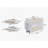 Changing Table Modern Dresser With Wide Table Top,3Drawers,White Drawer Dresser