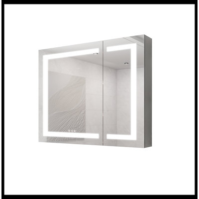 Pharmacie avec miroir 3 tablettes 36 W et 30 H Daiyon