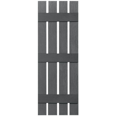 Three Batten, Four Board Open Vinyl Shutters Pair