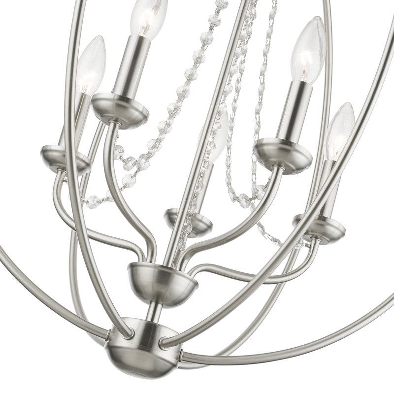 Lustre globe, Nickel brossé