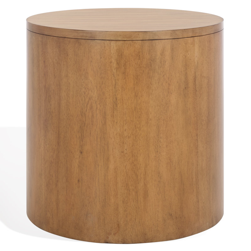 Daiya Round 1 Draw Wood Nightstand, Natural