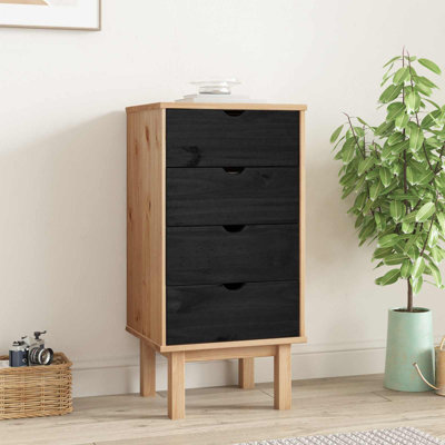 Solid Wood 4 - Drawer Rectangle Accent Chest
