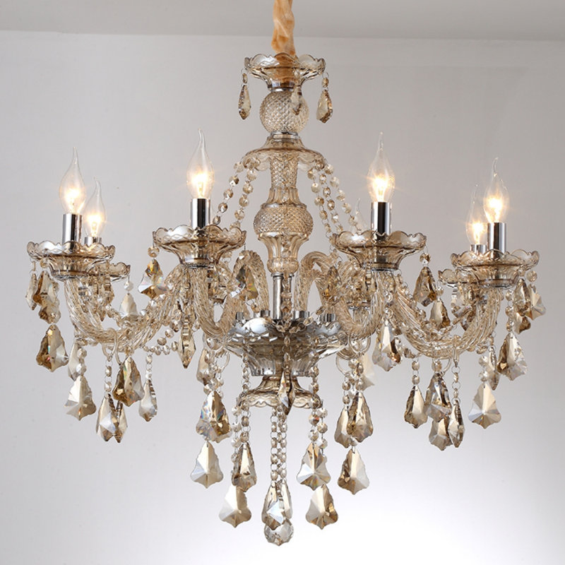 Lustre en cristal bougie 8 lumières
