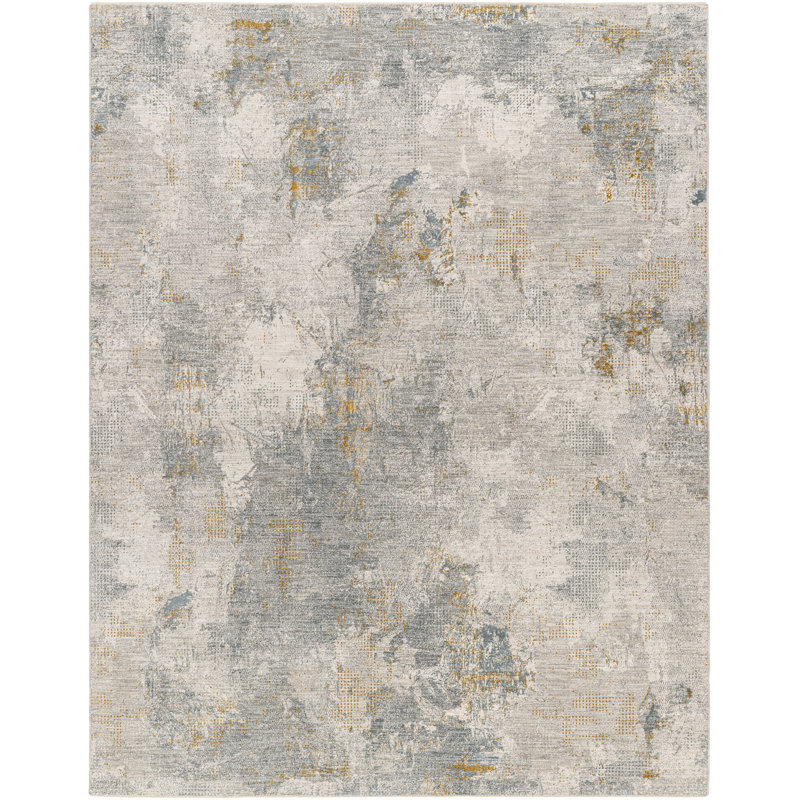Ada Abstract Gray Area Rug, Rectangle 9' x 12'