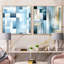 Clennon - Ensemble de 2 collages de formes carrées abstraites-101856356-101856355