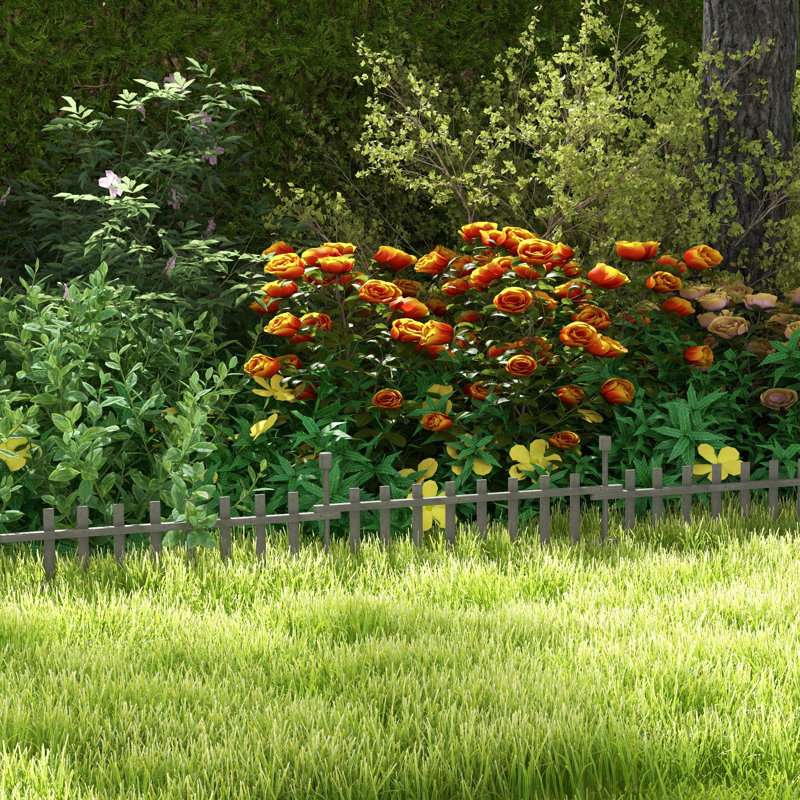 Shirely 28cm H x 243cm W Solid Wood Fence Panels Included