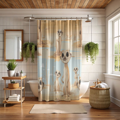 Meerkat Cuteness - Premium Shower Curtain