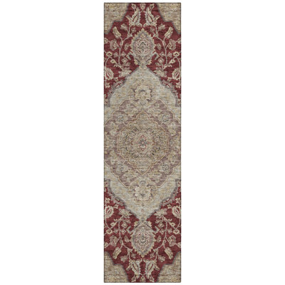 Celia Red Washable Indoor-Outdoor Rug - 