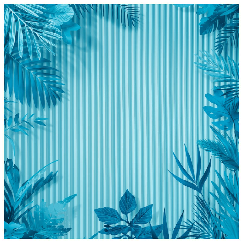 Rideaux et rideaux occultants bleus tropicaux - 1 panneau, 50 po x 92 po - 1 panneau, Transparent