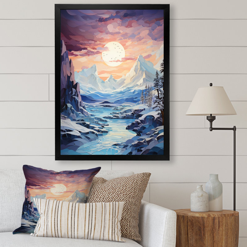 Paysage et nature, art mural, Cadre photo noir, H 40 po x l 30 po x P 1,5 po