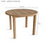 Bahama Outdoor Round Teak Dining Table