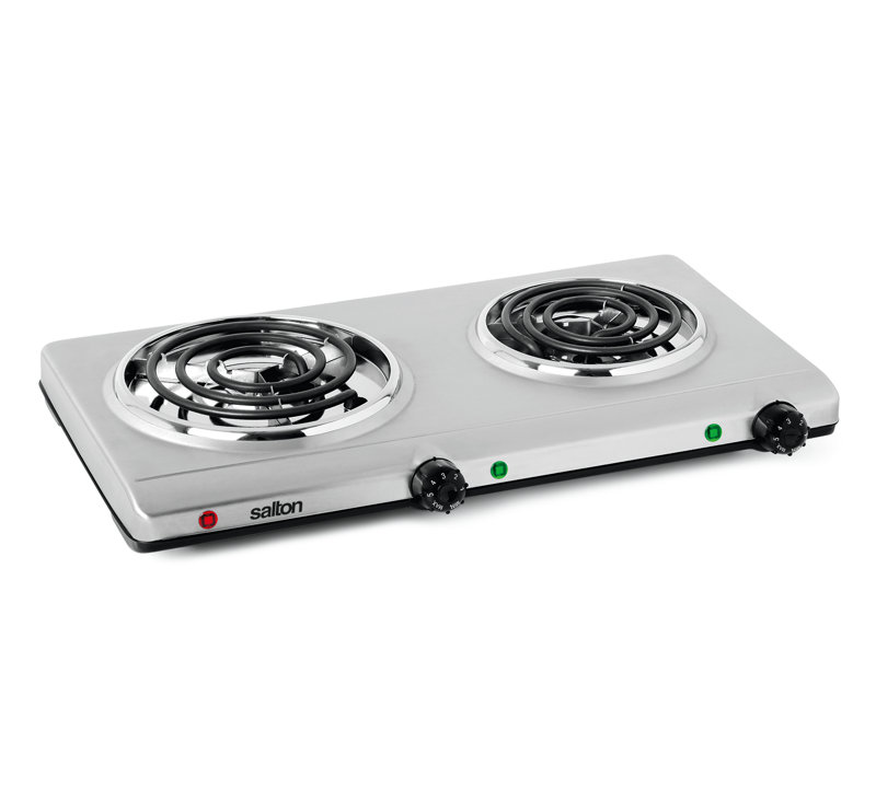 Salton Portable Double Stainless Steel Cooktop