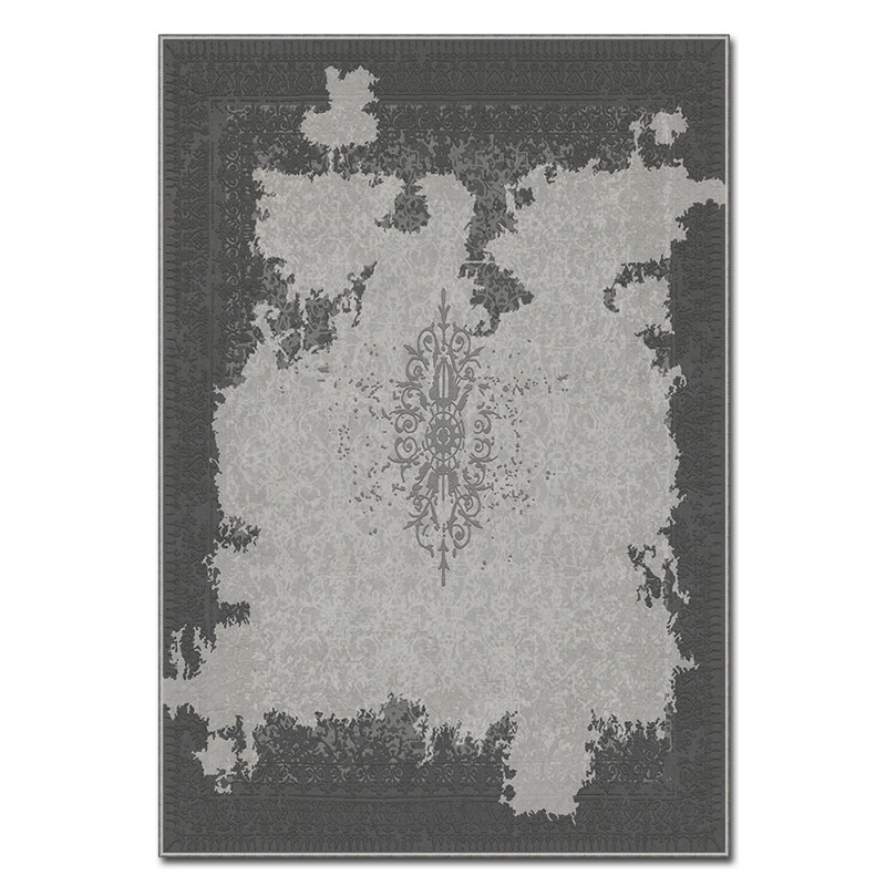 Luxurious Non-Slip Area Rug, 4.0 x 5.9 Feet, 100% Polyester, 740g/m² | Velvet Fabric with Digital Print | Easy-Clean Laminated Sponge Underside, Machine Washable | Perfect for Living Room, Bedroom & Home Decor
