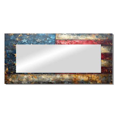 Usa Flag Emancipation Proclamation I - Landscapes Mirror Wall Decor - Printed On Metal