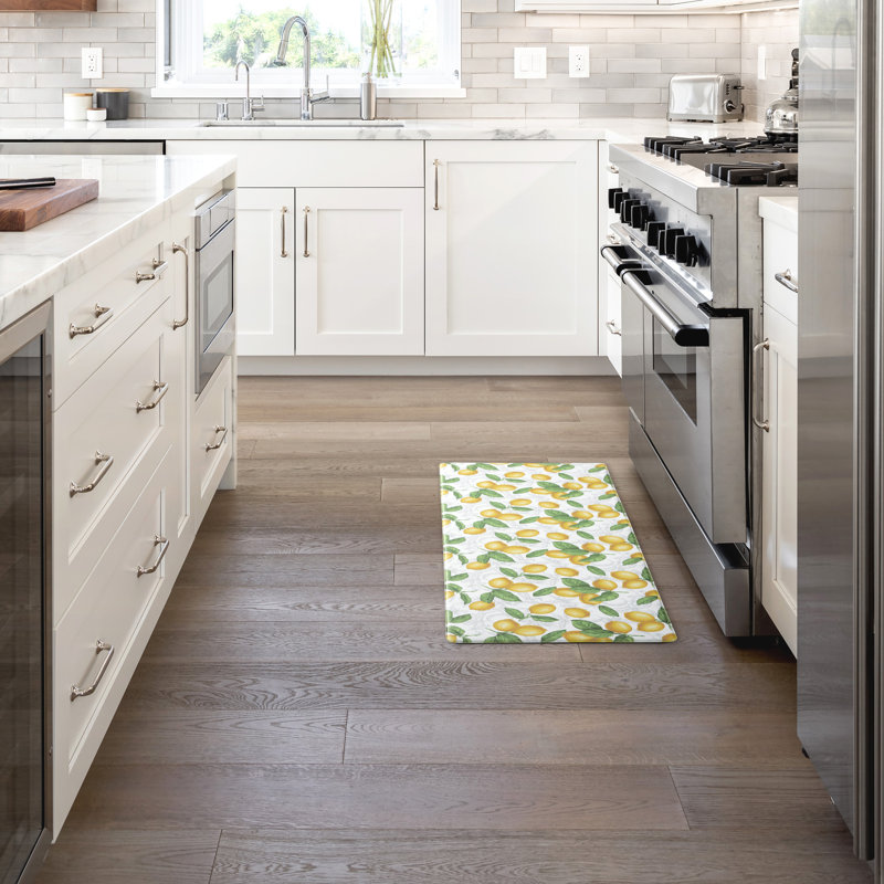 Martha Stewart Bloomfield Lots Of Lemons Anti-Fatigue Kitchen Mat, Runner 18" x 48"