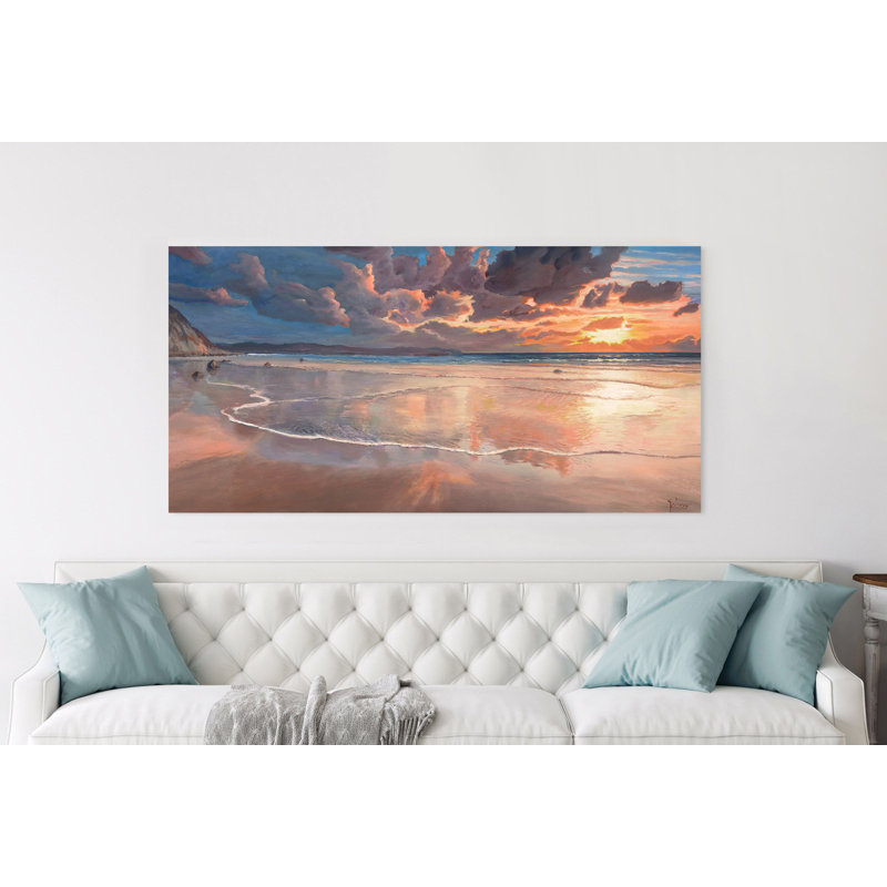 Sunrise On The Sea by Adriano Galasso - Wrapped Canvas Print, 50 cm H x 100 cm W
