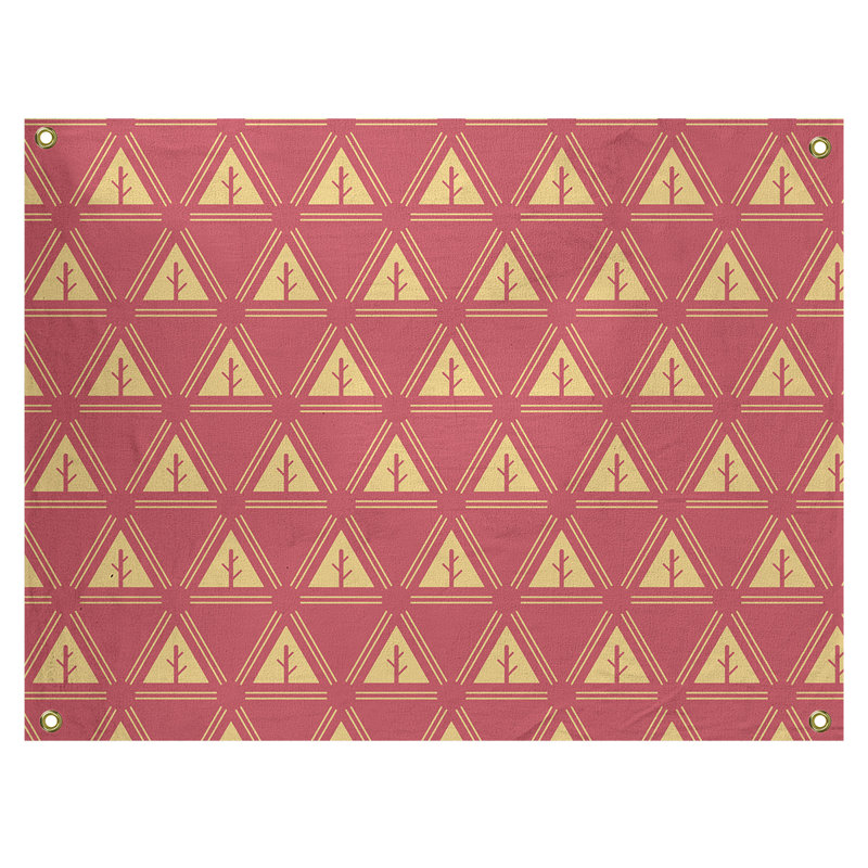 Tapisserie Barbra, H 50 po x l 59 po, Rouge / doré