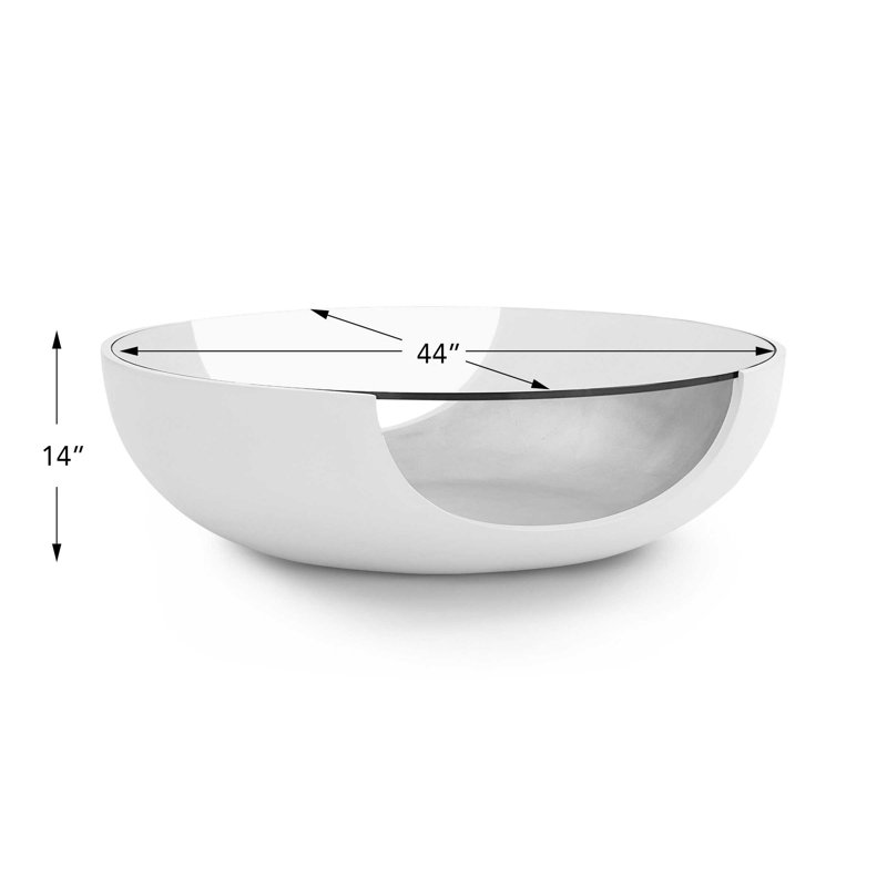 Soleil Coffee Table, Matte White