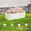 Ensemble de jardinière galvanisée surélevée, bac à fleurs en métal avec bordure de sécurité, 105 x 62 x 30 cm, crème-597803746-545730046