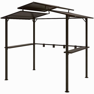 Outdoor Pergola Canopy,Pool BBQ Cooking Pergola Canopy,Hardtop Grill Gazebo