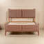 Lit plateforme tapissier en similicuir