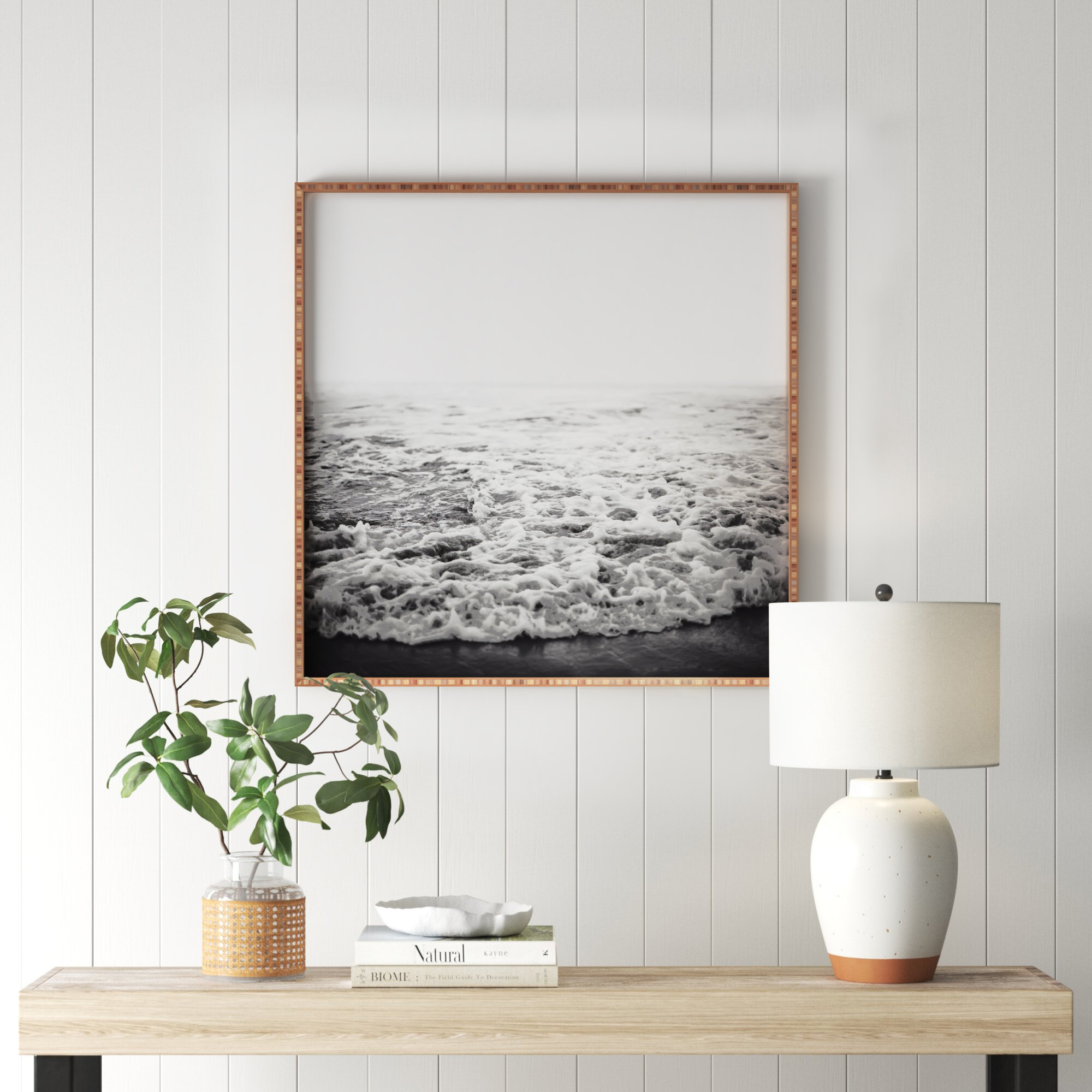 natural wood art print frame