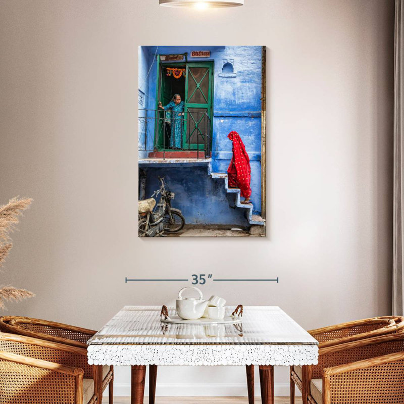 Aime Late For Dinner Blue City Of Jodhpur India, 45" H x 30" W