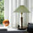 Mid Century Modern Accent Walnut Table Lamp, 3 Color Temperature Dimmable