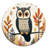 Owl In Nordic Forest - Animals Round Metal Wall Decor-271813784