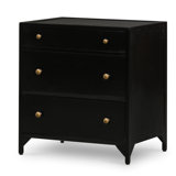 Belmont 3 - Drawer Nightstand in Black