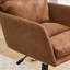 Cuir artificiel, similicuir, base noire, hauteur réglable, convient au bureau, à la chambre à coucher, à la coiffeuse et à d'autres environnements. Une chaise de bureau. Brun-2019751775