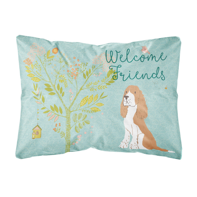 Outdoor Throw Pillow, Brown/White