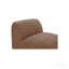 Fauteuil d'appoint monobloc - Fauteuil modulable, housse en polyester, mousse haute densité garnie de duvet, couleur moka