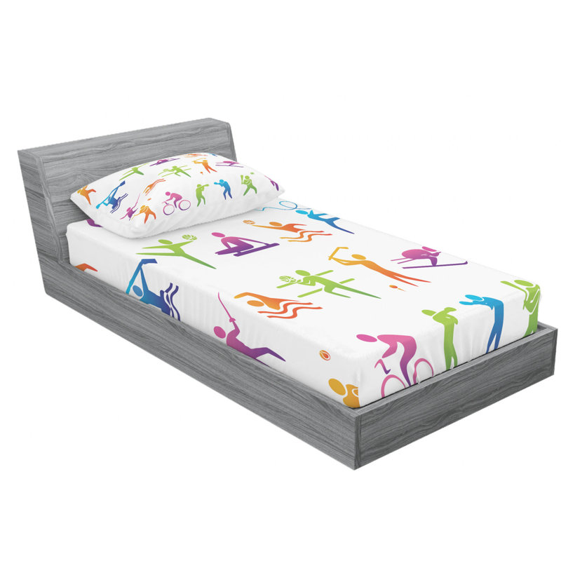 Microfiber Sheet Set, Twin Sheet Set with Fitted Sheet