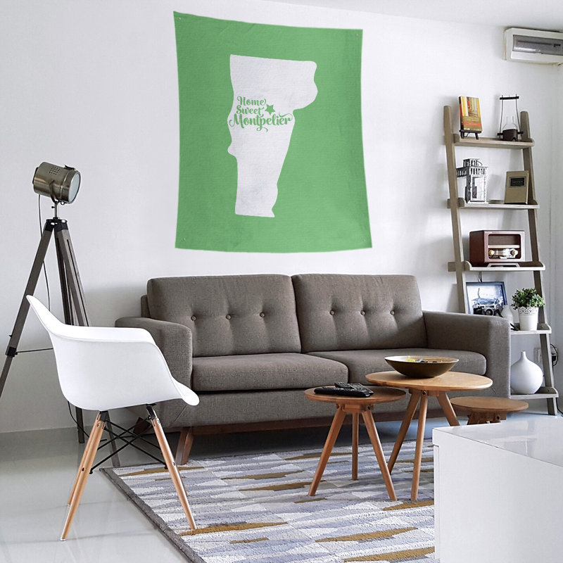 Tapisserie murale Montpelier Vermont, H 60 po x l 51 po, Vert