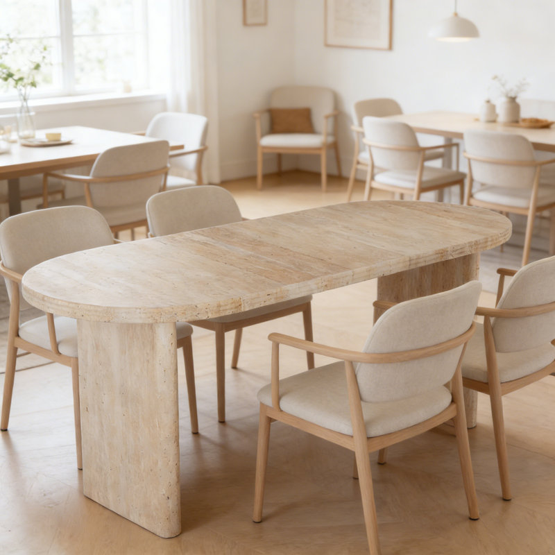 Table de salle à manger extensible 55,12 "à 70,87" avec rallonges amovibles, Blanc ancien