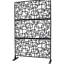 Paravent élégant de 193 cm de haut et 122 cm de large, idéal pour terrasse, patio ou bureau. Couleur rouille. Clôture métallique autoportante. Embellit les espaces extérieurs et intérieurs, y compris les balcons.
