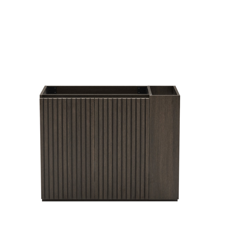Meuble-lavabo mural de 36 po, tiroirs noirs doux, pré-assemblés, 4 tiroirs avec fermeture silencieuse, panneaux de qualité E1, laque à base d'eau E0, poignée centrale cachée, lavabo profond de 4,7 po, intégré