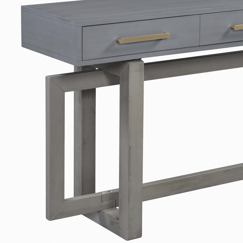 Elegant Console Table with Three Drawers, Extra Long Entryway Table for Entryway, Hallway, Living Room, Foyer, Corridor