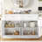 Gaume 55.1'' W Kitchen Sideboard with 2 Wide Drawers, Adjustable Shelves-708669220