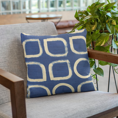 Block Geometric Cotton Reversible Throw Pillow