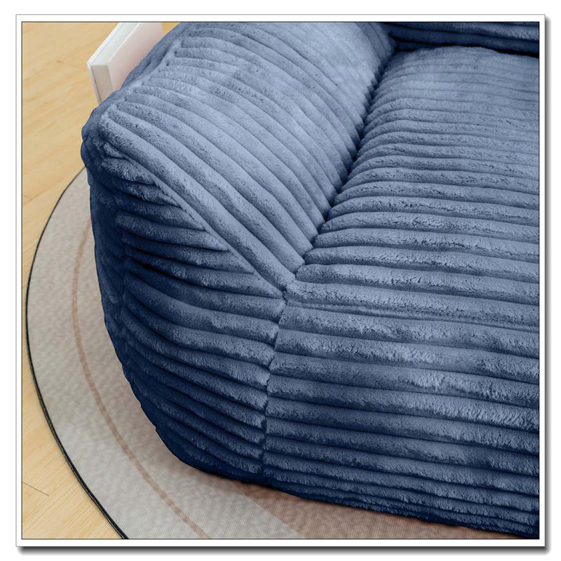 Bean Bag Chair, Oversized Comfy Beanbag, Blue