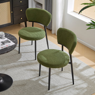 Crossmary Boucle Upholstered Dining Chairs
