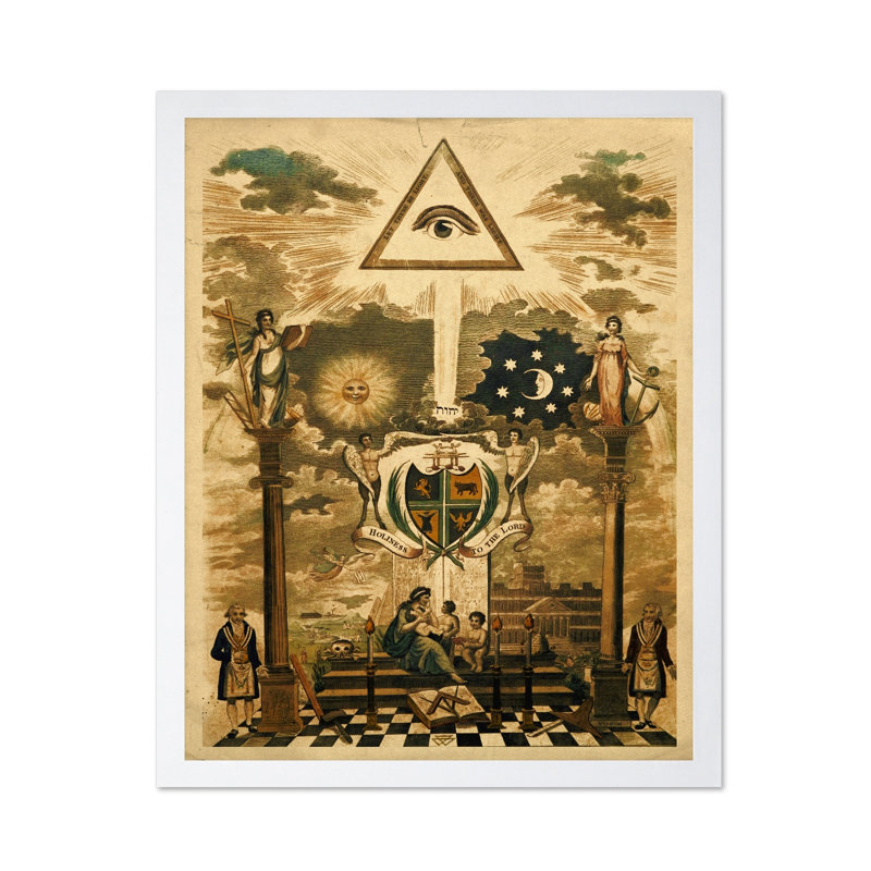 L'Œil de la franc-maçonnerie Providence, Affiche, Encadrement blanc, H 11 po x l 14 po